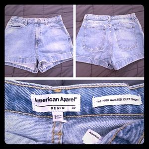American Apparel High Waisted Shorts